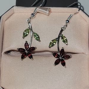 Juicy Couture Rose Stem dangle earrings